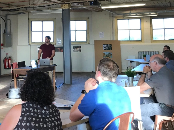 Robert Kinsella presenting to a group