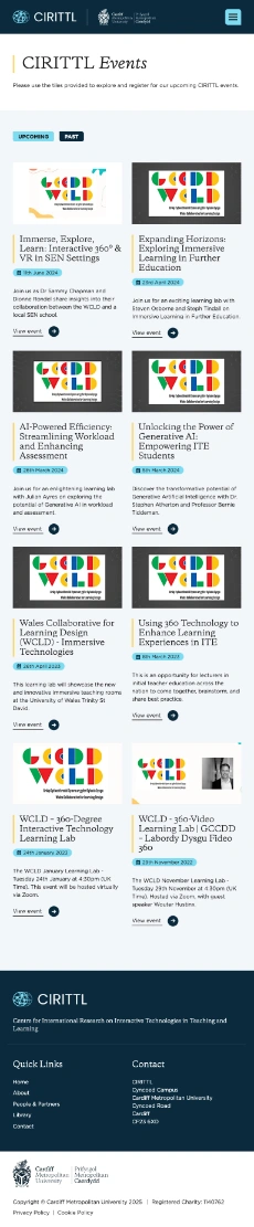 CIRITTL website mobile page example