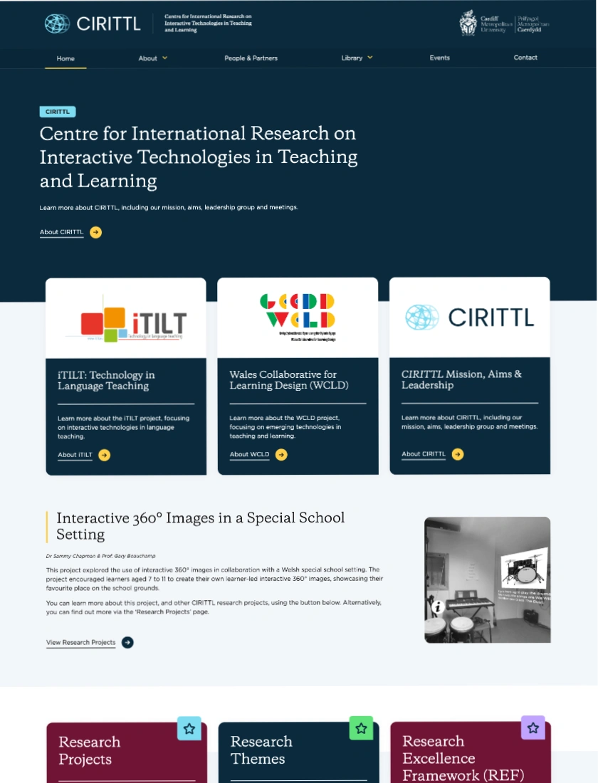 CIRITTL website home page example
